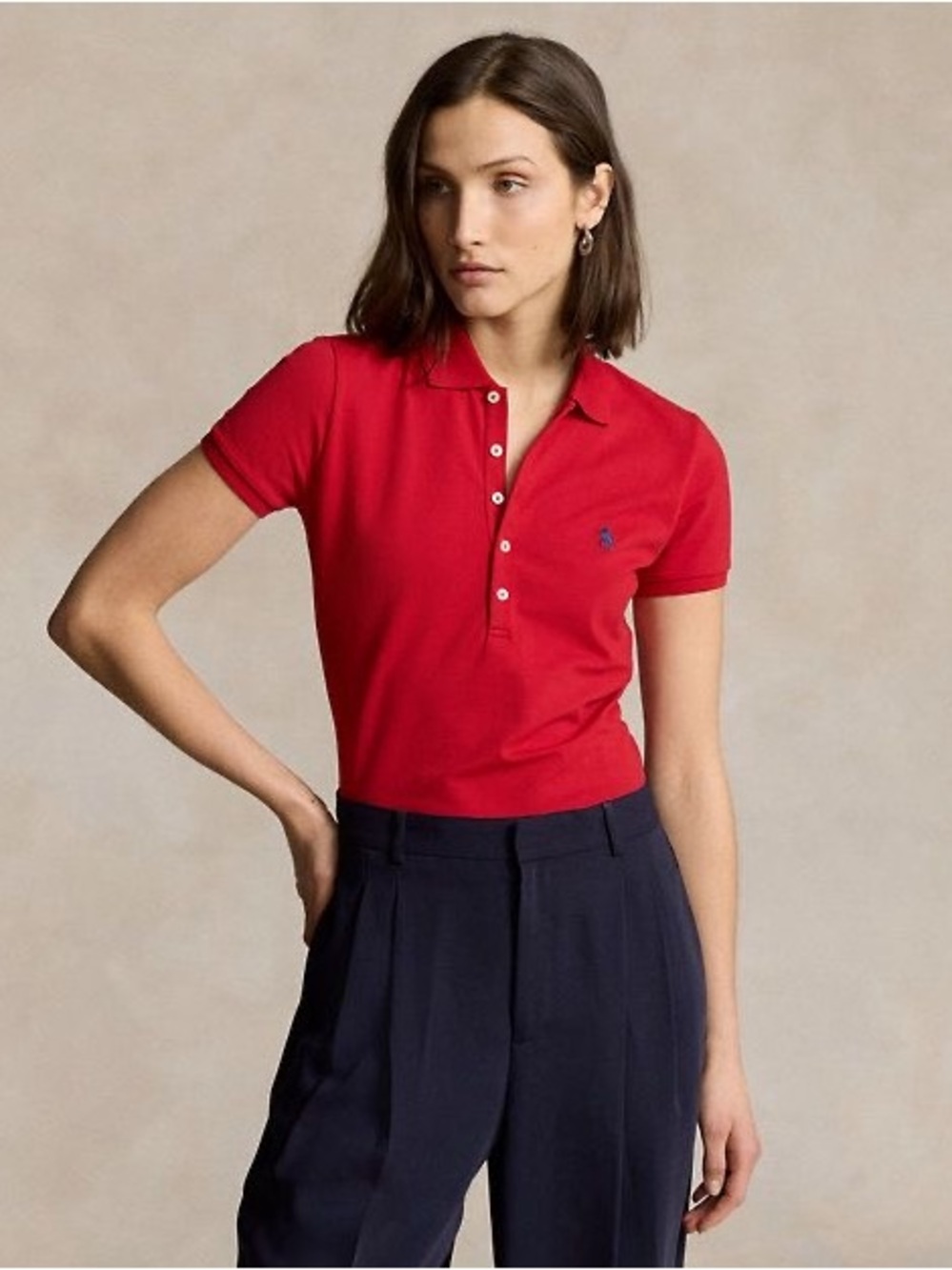 Ralph Lauren Polo with Embroidered Logo Red Small EUC